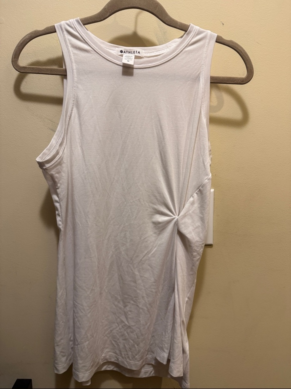 Athleta White Side-Twist Tank Top